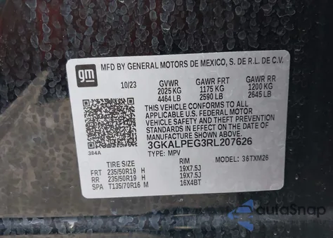 2024 GMC Terrain Fwd Slt z USA, uszkodzony, nr VIN 3GKALPEG3RL207626